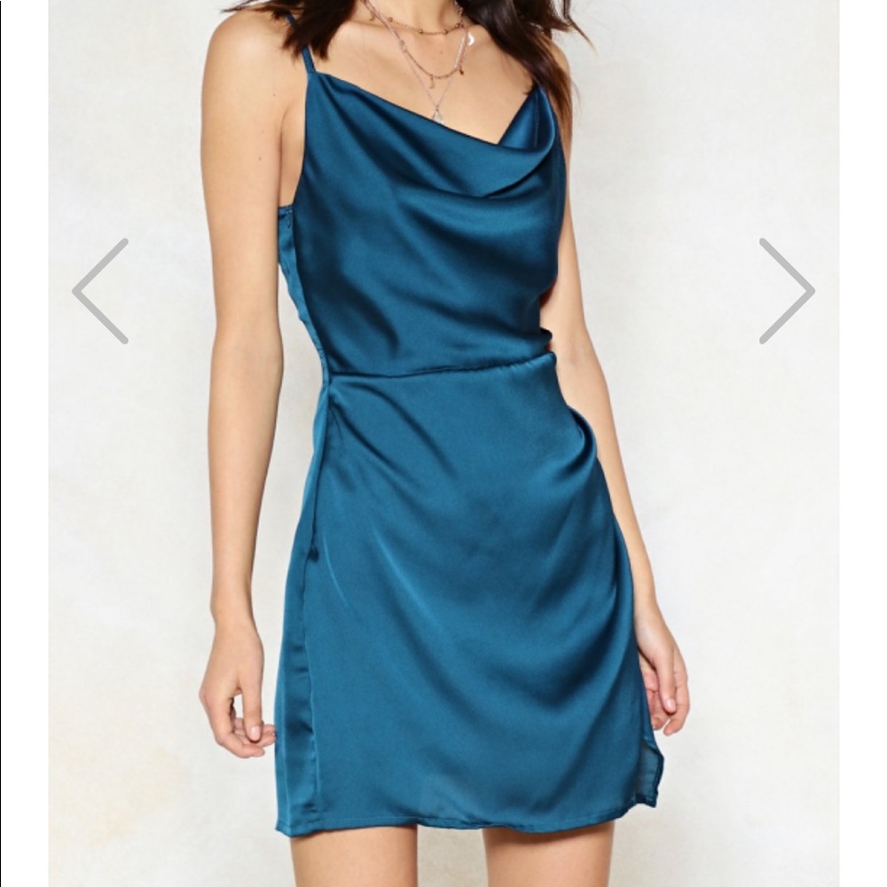 Nasty gal BRAND NEW cowl neck satin dress